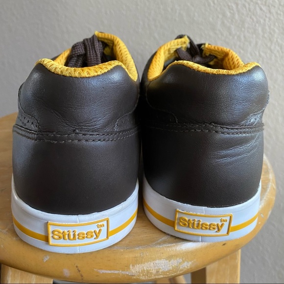 Stussy men’s leather upper casual shoes size 8.5 - Picture 5 of 8
